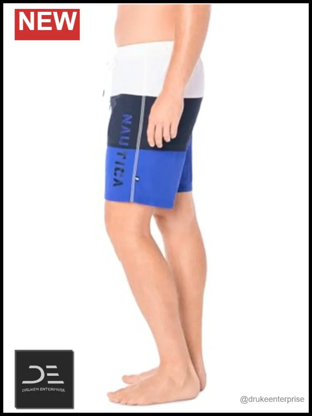 Quick Dry Classic Logo Tri-Block Swim Trunk
